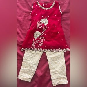 Fancy Pakistani style shirt and pants 12-18m